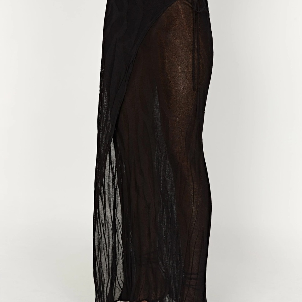Meshki Black Sheer Maxi Skirt - Picture 4 of 5